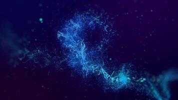 3d Animation with Colorful Grunge Particular Form Lines. Abstract Multicolor Motion Graphics Design on Digital Science Fiction or Mysterious Virtual Space Theme. video