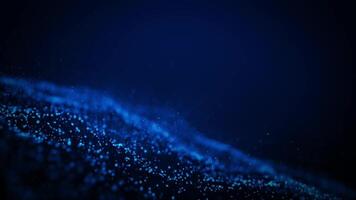 3d animering med färgrik grunge särskild form rader på blå bakgrund. abstrakt Flerfärgad rörelse grafik design på digital vetenskap fiktion eller mystisk virtuell Plats tema. video