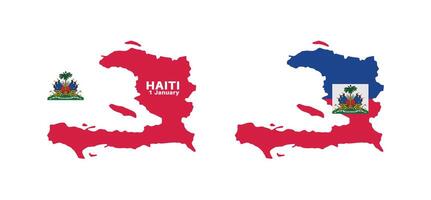 Set of isolated haiti maps. haiti flag overlaid with flag proportions. Maps and traveling around the world vector