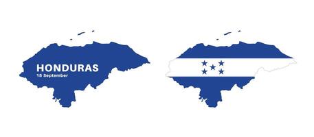 Set of isolated honduras maps. honduras flag overlaid with flag proportions. Maps and traveling around the world vector