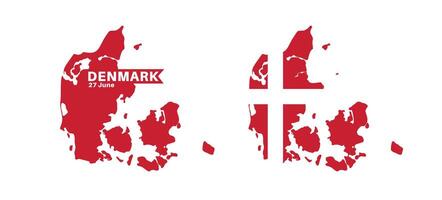 Set of isolated denmark maps. denmark flag overlaid with flag proportions. Maps and traveling around the world vector
