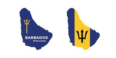 Set of isolated barbados maps. barbados flag overlaid with flag proportions. Maps and traveling around the world vector