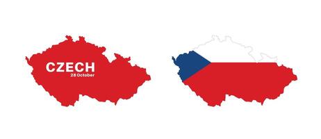 Set of isolated czech maps. czech flag overlaid with flag proportions. Maps and traveling around the world vector