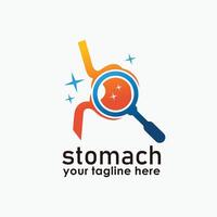 stomach zoom logo design template, health logos, people icon design vector