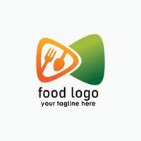 culinary movie logo design template, eating content logos, food and drink icon design vector