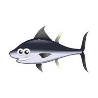 Smiling Cartoon Tuna Fish. vector