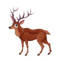 Majestic Cartoon Deer with Antlers vector