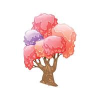 Pink and Purple Fantasy Tree vector