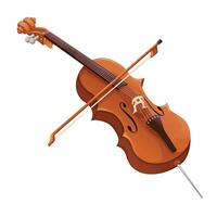 Elegant Cello with Bow vector