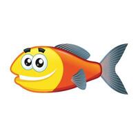 Grinning Orange Fish vector
