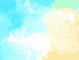 Watercolor Abstract Art with Blue and Yellow Hues vector
