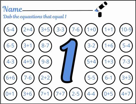 set of numbers Dab the equastions that equal 1 vector