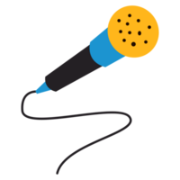 2D Colorful Microphone for Singing and Music Fun png