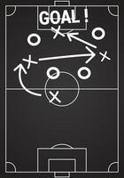 Soccer Field Illustration Concept with blackboard vector