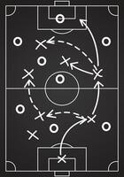 Soccer dimention strategy with blackboard vector