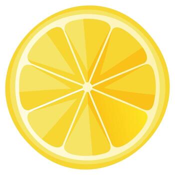 Fresh Sliced Lemon Graphics vector