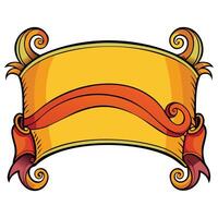 Premium Gold Ribbon Illustrations vector