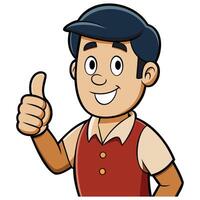 Happy Guy Positive Gesture Art vector