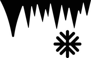 icicle icon, weather outline icon , snowflake icon on a white background, perfect for website, blog, logo, graphic design, UI, mobile ap. vector