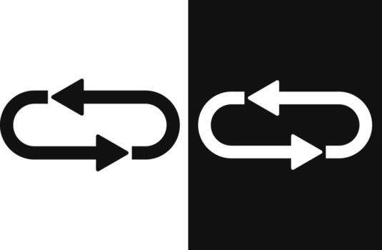 Conversion Icon Set. Swap Symbol. two arrows pointing in opposite directions. illustrtaion vector