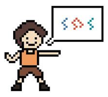 Enjoy cartoon dance exercise music love man male 8bit happy boy cheerful warm. vector