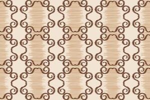 diseño de marrón crema fondo de pantalla ikat modelo motivo geométrico Arte resumen. vector