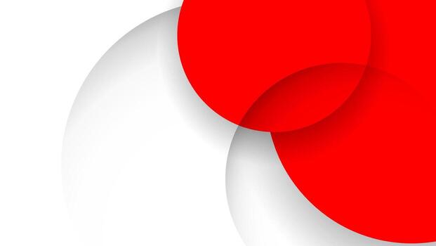 red and white abstract background with circles vector