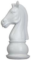 wooden chess piece knight white color on transparent background photo