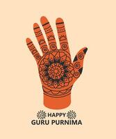 Creative Illustration for the Day Of Honoring Celebration Guru Purnima. vector