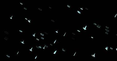 Raindrops falling on an invisible dark surface. Abstract animation. video