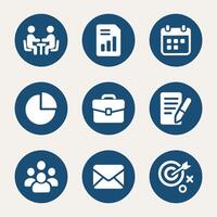 Business and office icons set vector