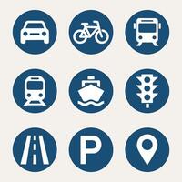 Transportation icons set vector