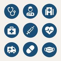 Set of medical icons vector