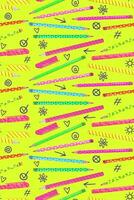 vibrant playful art poster design featuring a whimsical array of colored pencils perfect for kids stationery and education themes vector