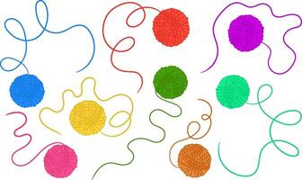 assorted vibrant thread spools and abstract lines digital illustration perfect for diy blogs and handmade product promotions vector