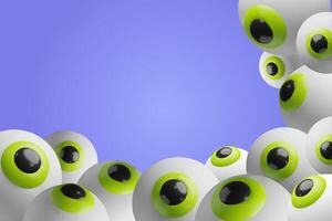 Colorful eyeballs with green and black vector