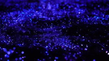 Abstract glowing green magic grass glows in different colors video