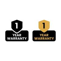 Two year warrant stickers on a white background vector