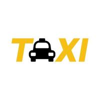 A taxi cab is shown in the logo for taxi vector