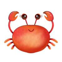 A cartoon crab with big eyes and a big nose png