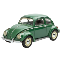 Classic green vintage car displayed in a studio setting, isolated on transparent background png