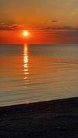 A Serene Sunset Over the Calm and Peaceful Waters of a Tropical Paradise video