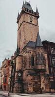 The Historic Clock Tower stands out in the vibrant Urban Landscape video