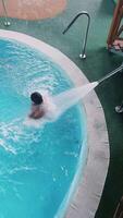 Enjoy Fun Day at Pool with Refreshing Water Spray for Endless Aquatic Adventures video