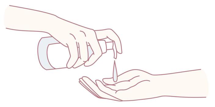 The Comprehensive Hand Sanitizer Application Process and Its Importance for Hygiene and Health vector