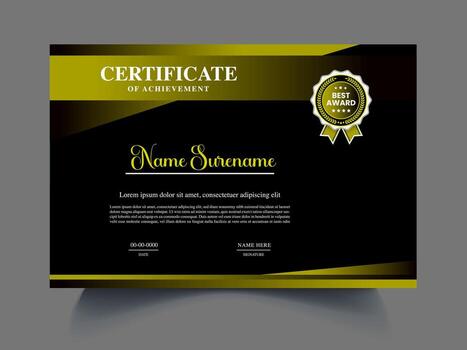 Clean unique latest Certificate design template item vector