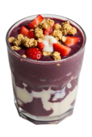 Acai smoothie with granola strawberry png