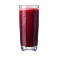 Fresh beet juice in a glass offers a healthy and vibrant beverage, transparent background png