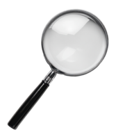Magnifying glass with transparent background in file png