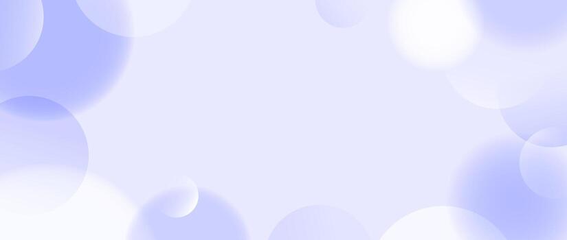 Soft blue spheres background. Abstract light floating bubble or ball wallpaper. Blur gradient circle backdrop. Horizontal design template for banner, poster, presentation, brochure, leaflet vector